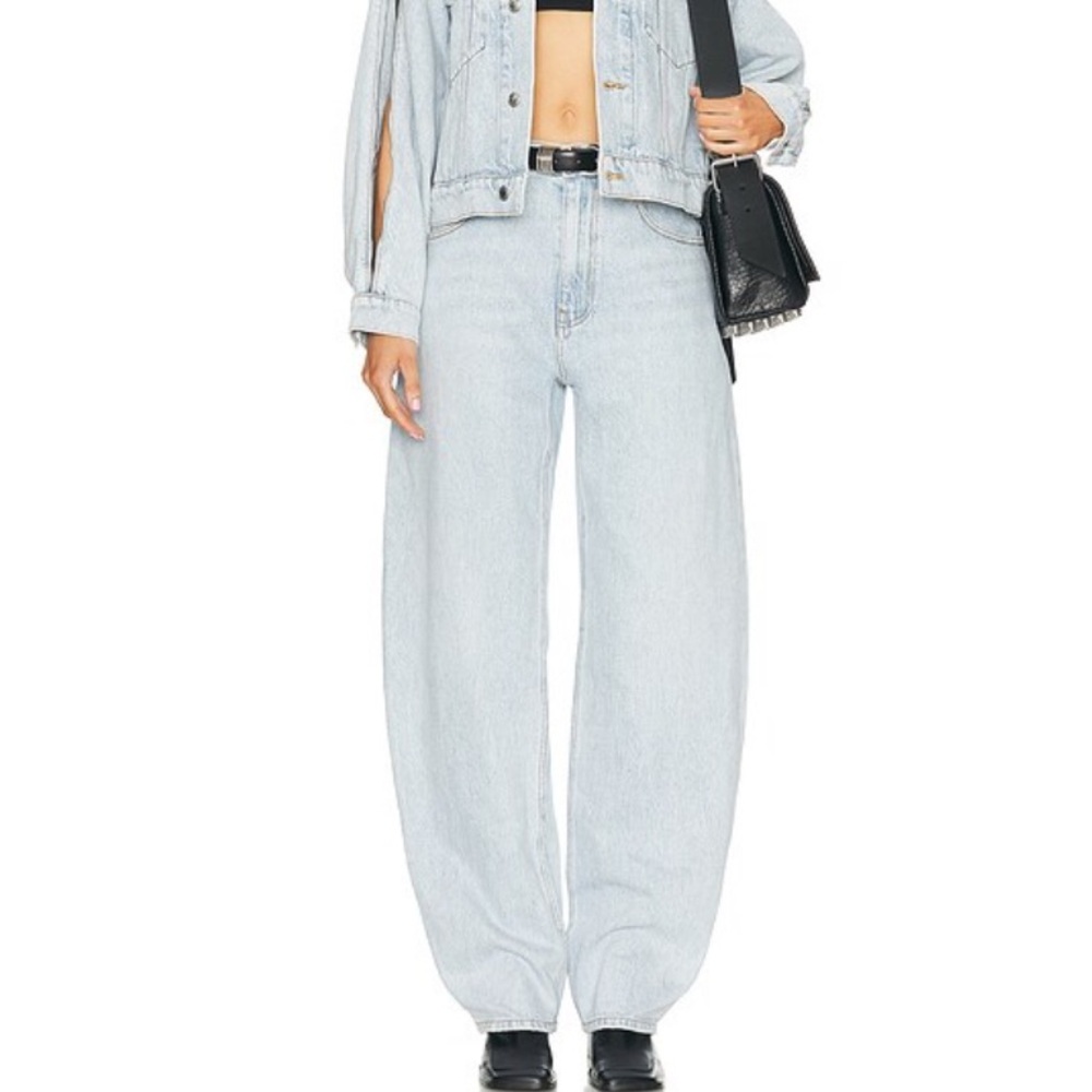 Alexander Wang Light Blue Wash Barrel Jeans